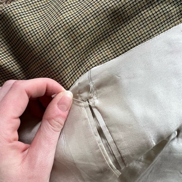 Vintage Nautica 100% Wool Houndstooth Blazer Sports Coat - Picture 6 of 8